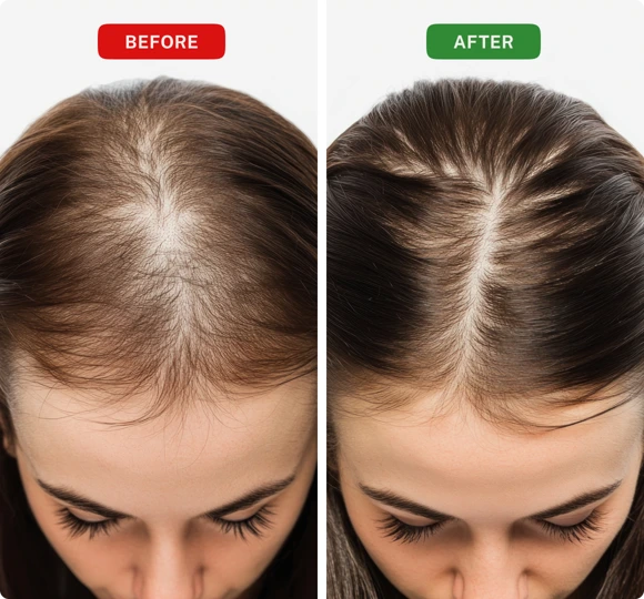 Before using Roota — thinning scalp area